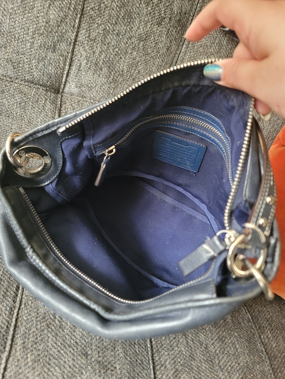 Coach Hampton Perforated Shoulder Bag With Detachable Strap - Picture 15 of 17